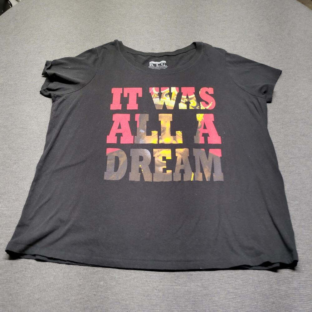Notorious BIG It Was All A Dream Graphic Tee Mens XXL Black Shirt